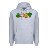 Heather Grey christmas tree cookies Premium Hoodie - LillyAllenDesigns