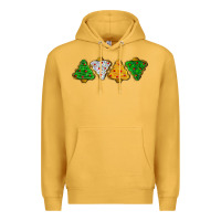Mustard christmas tree cookies Premium Hoodie - LillyAllenDesigns