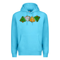 Ocean Blue christmas tree cookies Premium Hoodie - LillyAllenDesigns