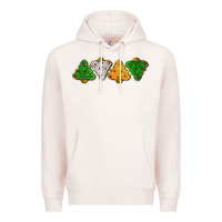 Pale Pink christmas tree cookies Premium Hoodie - LillyAllenDesigns