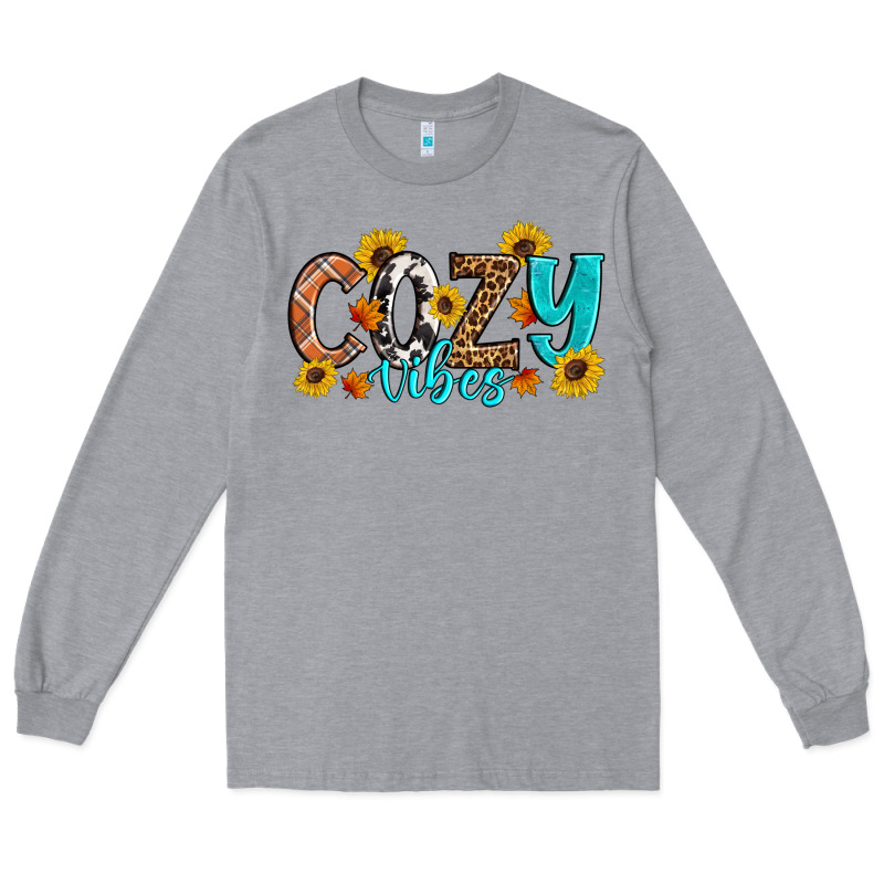 Cozy Vibes Fall Sunflowers Long Sleeve Tee by Artiststas | Teevron