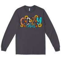 Smoke Cozy Vibes Fall Sunflowers Long Sleeve Tee - Artiststas