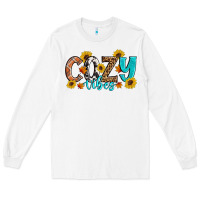 White Cozy Vibes Fall Sunflowers Long Sleeve Tee - Artiststas