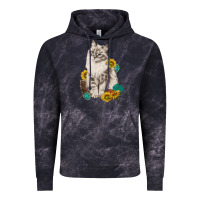 Cloud Black siberian cat sunflower and gemstone Vintage Hoodie - texasbilliewilder