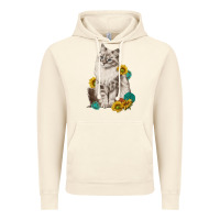 Vintage Artic siberian cat sunflower and gemstone Vintage Hoodie - texasbilliewilder