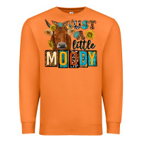 Carrot just a little moody with cow Premium Sweatshirt - NancyCooperArtShop