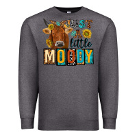 Charcoal Heather just a little moody with cow Premium Sweatshirt - NancyCooperArtShop