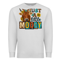 Dove Grey just a little moody with cow Premium Sweatshirt - NancyCooperArtShop