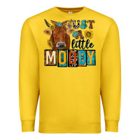 Lemon just a little moody with cow Premium Sweatshirt - NancyCooperArtShop