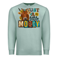 Seafoam just a little moody with cow Premium Sweatshirt - NancyCooperArtShop