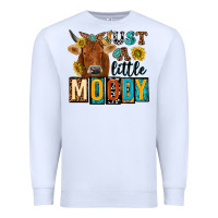 White just a little moody with cow Premium Sweatshirt - NancyCooperArtShop