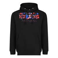 Black 4th of july nursing administrator Heavyweight Hoodie - NancyCooperArtShop