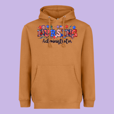 4th Of July Nursing Administrator Heavyweight Hoodie Designed By Nancycooperartshop
