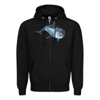Black bottlenose dolphin Zipper Hoodie - LillyAllenDesigns