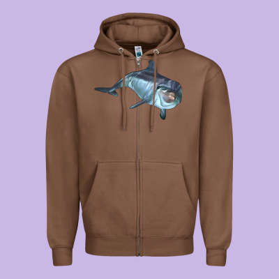 Bottlenose Dolphin Zipper Hoodie Designed By Lillyallendesigns