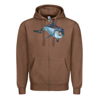 Chestnut bottlenose dolphin Zipper Hoodie - LillyAllenDesigns