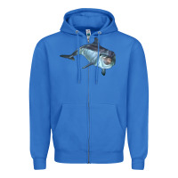 True Royal bottlenose dolphin Zipper Hoodie - LillyAllenDesigns