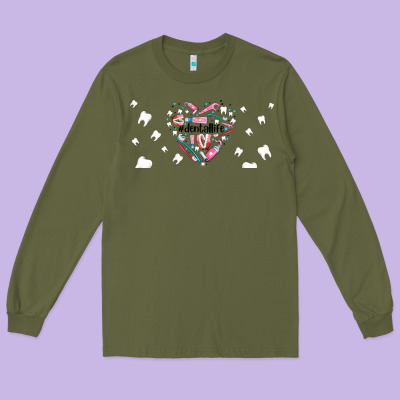 Dental Life Dentist Elements Long Sleeve Tee Designed By Adodesignshop