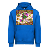 Cobalt Mardi Gras with crab Urban Hoodie - NancyCooperArtShop