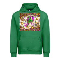 Emerald Mardi Gras with crab Urban Hoodie - NancyCooperArtShop