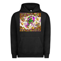 Pigment Black Mardi Gras with crab Urban Hoodie - NancyCooperArtShop