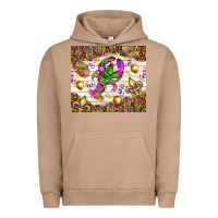 Pigment Burro Mardi Gras with crab Urban Hoodie - NancyCooperArtShop