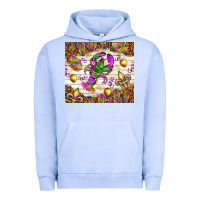 Pigment Grape Ice Mardi Gras with crab Urban Hoodie - NancyCooperArtShop