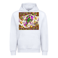 White Mardi Gras with crab Urban Hoodie - NancyCooperArtShop