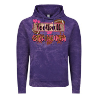 Cloud Purple football grandma with leopard Vintage Hoodie - Zillion Design Studio