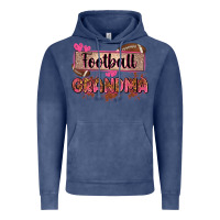 Vintage Denim football grandma with leopard Vintage Hoodie - Zillion Design Studio