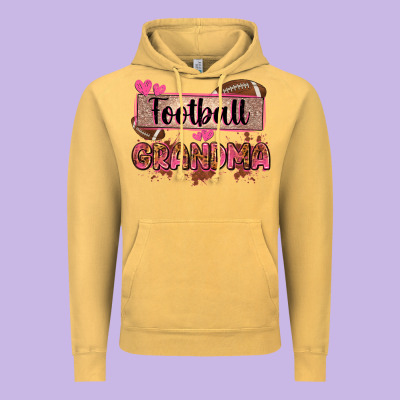 Football Grandma With Leopard Vintage Hoodie Designed By Zillion Design Studio
