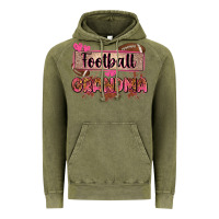 Vintage Olive football grandma with leopard Vintage Hoodie - Zillion Design Studio