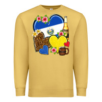 Antique Gold el salvador hearts Premium Sweatshirt - NancyCooperArtShop