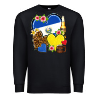 Black el salvador hearts Premium Sweatshirt - NancyCooperArtShop