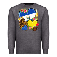 Charcoal Heather el salvador hearts Premium Sweatshirt - NancyCooperArtShop
