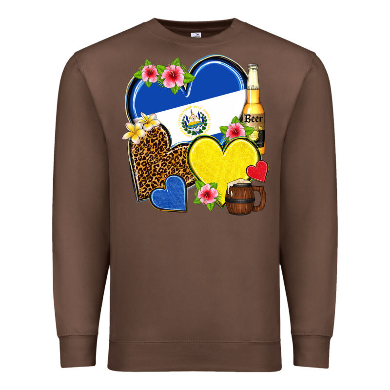 El Salvador Hearts Premium Sweatshirt by NancyCooperArtShop | Teevron