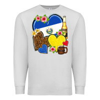 Dove Grey el salvador hearts Premium Sweatshirt - NancyCooperArtShop