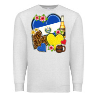Oatmeal Heather el salvador hearts Premium Sweatshirt - NancyCooperArtShop