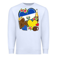 White el salvador hearts Premium Sweatshirt - NancyCooperArtShop