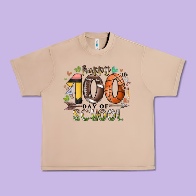 Happy 100 Americana Football Basketball Day Of Sch Urban Heavy Tee Designed By Racoondesign