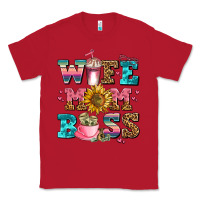 Red wife mom boss Classic Tee - AdoDesignShop