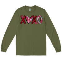 Army Green xoxo Long Sleeve Tee - JahusDesignShop