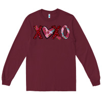 Burgundy xoxo Long Sleeve Tee - JahusDesignShop