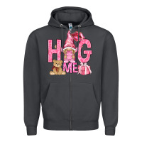 Smoke hug me with gnome Zipper Hoodie - NancyCooperArtShop