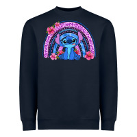 Navy stitch rainbow Heavyweight Sweatshirt - Zillion Design Studio