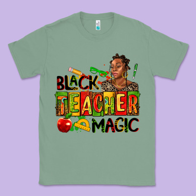 Black Teacher  Magic Classic Tee Designed By Adodesignshop