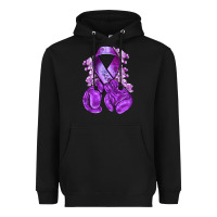 Black Domestic Violence Warrior purple ribbon Heavyweight Hoodie - NancyCooperArtShop