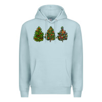 Blue Mist christmas trees Premium Hoodie - LillyAllenDesigns