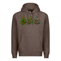 Coffee christmas trees Premium Hoodie - LillyAllenDesigns
