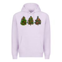 Lilac christmas trees Premium Hoodie - LillyAllenDesigns